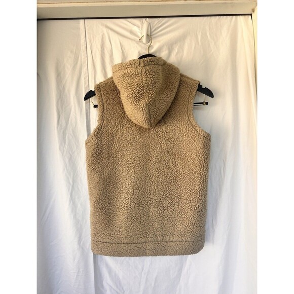 MINI BODEN SHERPA FLEECE VEST Girls Size 11-12Y Hooded Floral Lining Full Zip - Picture 4 of 9